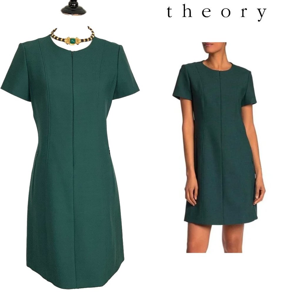 Theory Green Mini Dress